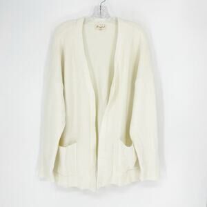 Marled Open Front Soft Ribbed Cardigan Size XL
